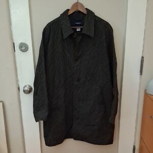 Freshjive Olive And Black Animal Printed Cotton Trench Coat_1